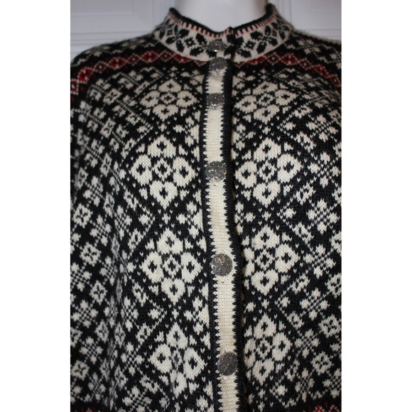 Vintage Selbu Norwegian Wool Cardigan Fair Isle Nordic Heritage Sweater SZ Small - Picture 13 of 14